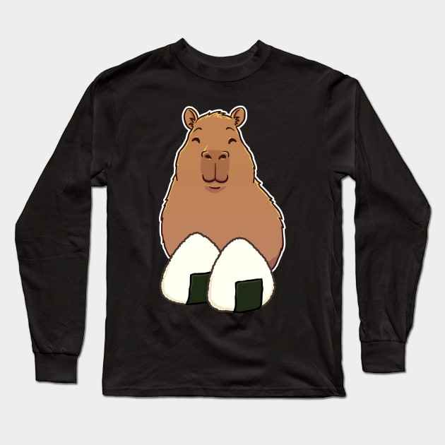 Capybara Rice Balls Long Sleeve T-Shirt by capydays